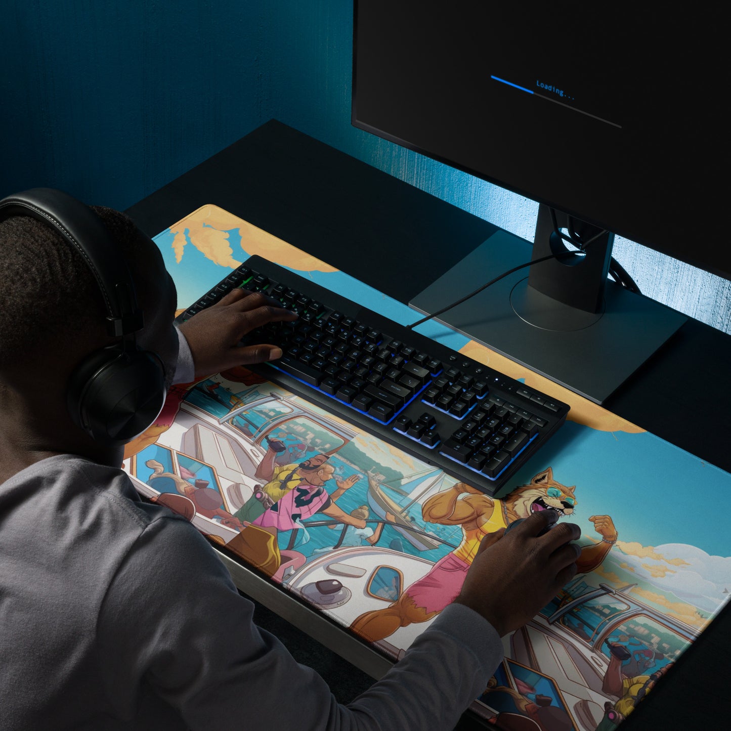 Mouse Pad Gamer Lobo Yate