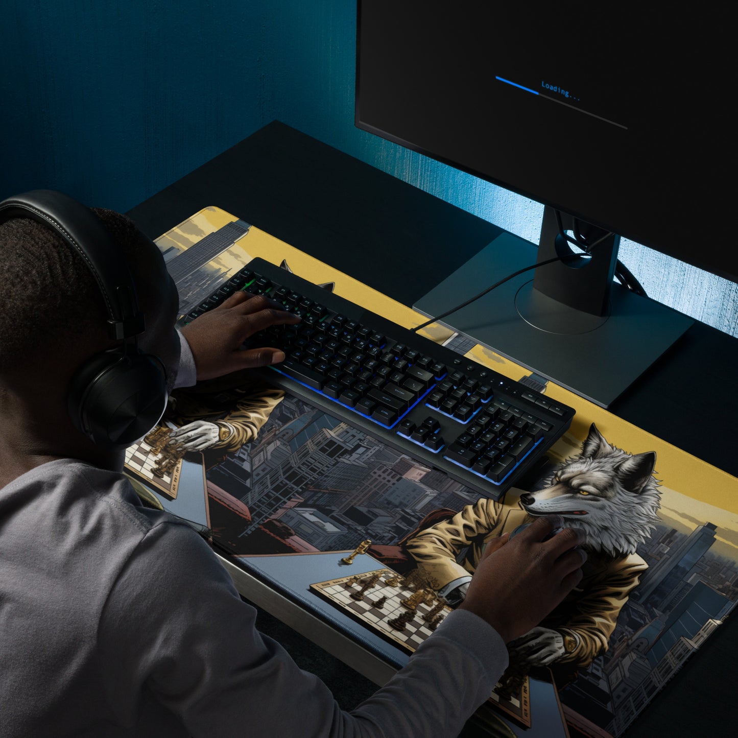 Mouse Pad Gamer Lobo Chess Master