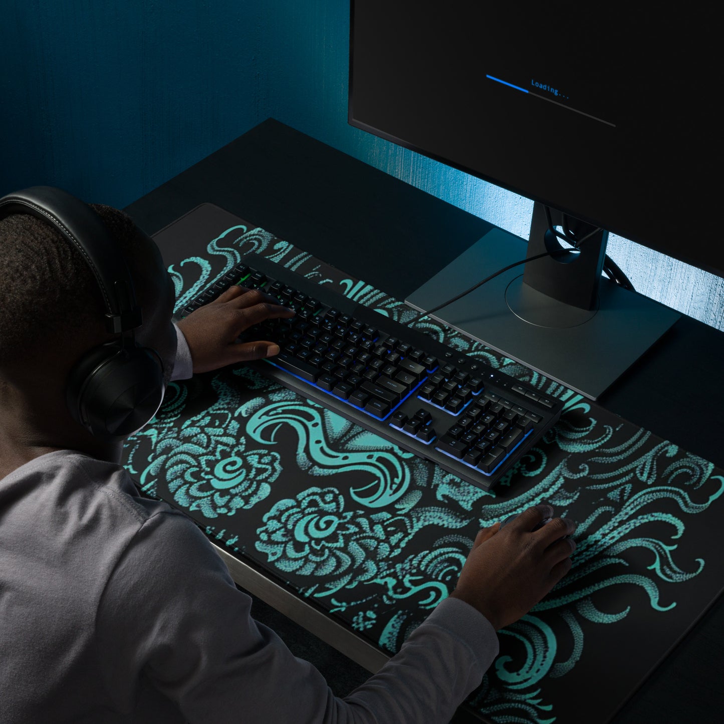 Mouse Pad Gamer Mythical Beast Azul