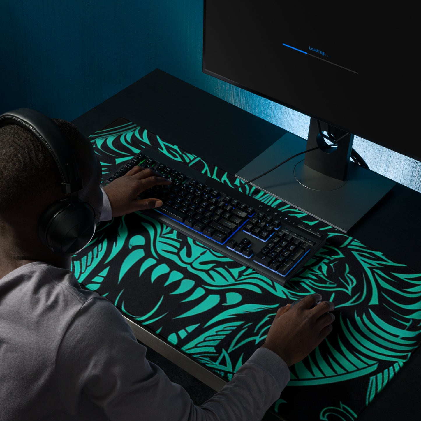 Mouse Pad Gamer Mythical Beast Azul 2