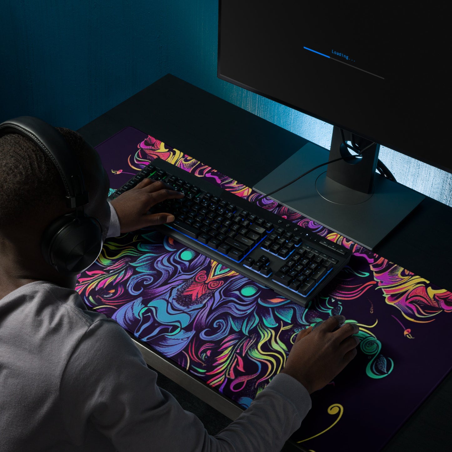 Mouse Pad Gamer Mythical Neon