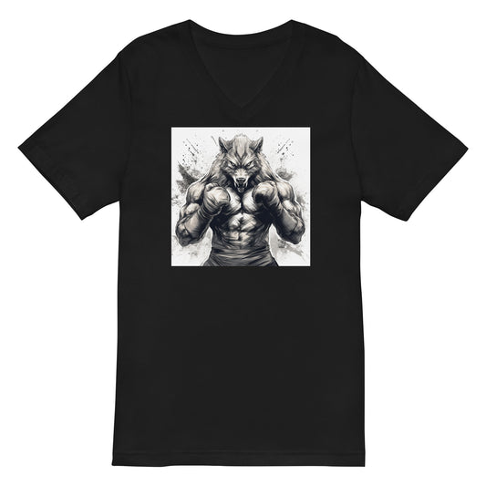 Playera V Lobo Box Sketch